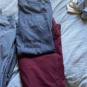 . Ann taylor banana republic and the other 2 are Vanheusen with stretch.